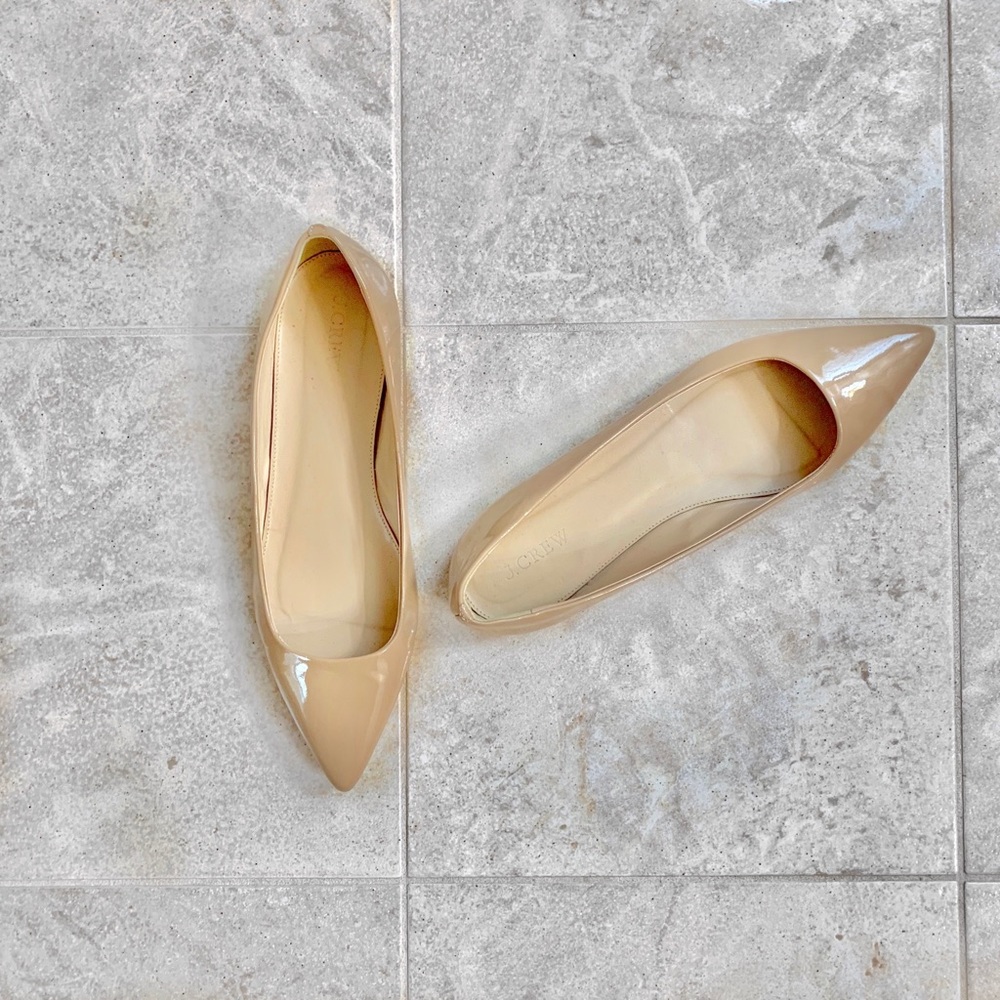 J. Crew Nude Pointy Toe Flats